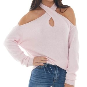 Long Sleeve Halter Neck Sweater